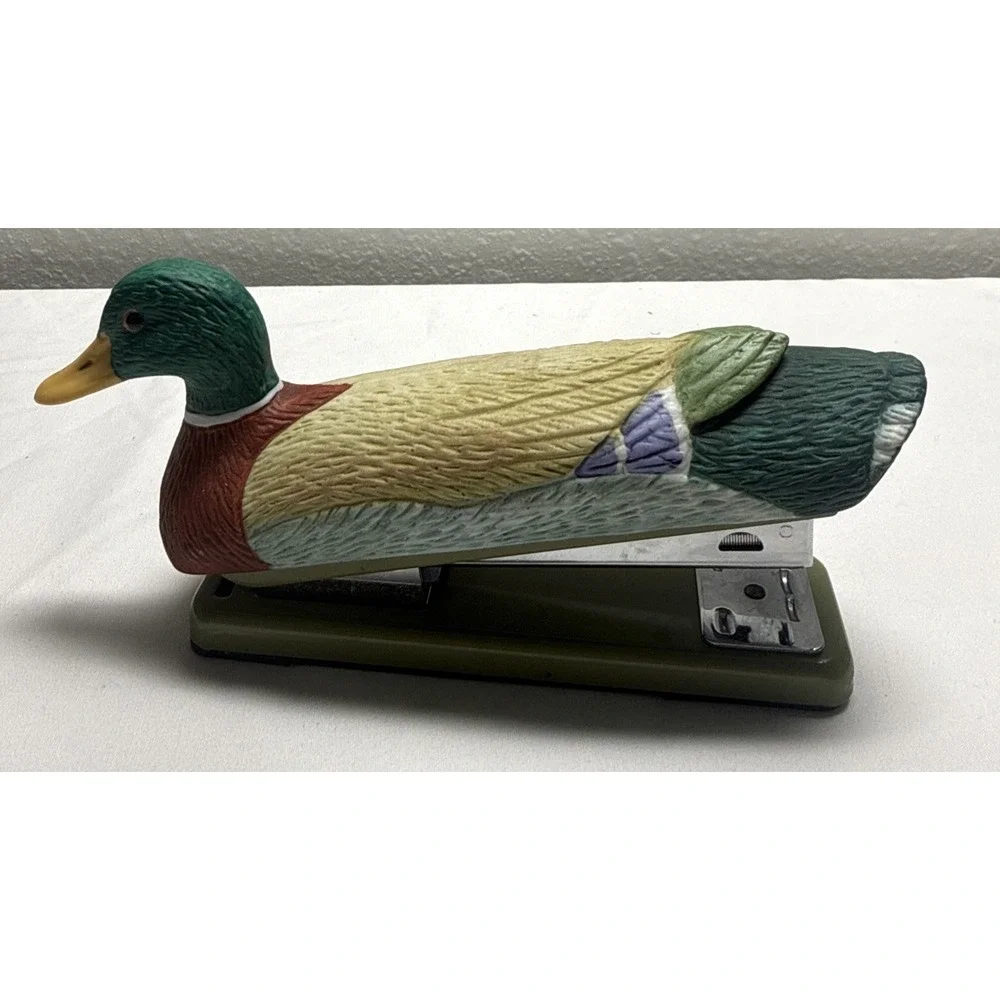 Vintage MR Man 1983 Mallard Duck Ceramic Stapler